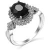 Bishilin Anelli con Pietra Donna Ovale, Quattro Artigli Nero CZ Anello Anniversario Zirconia Cubica Placcato in Oro Bianco, Regalo Femminile di Anello Nero 20