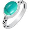 Sterling Silver Jewelry Anello solitario da donna con pietra preziosa naturale, placcato in argento Sterling 925, forma ovale, realizzato a mano, leggero, gioiello alla moda, perfetto per anniversario di matrimonio e