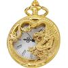 Tiong Orologio da Tasca Vintage in Stile Hollow con Polpo/Drago, Orologio da Tasca al Quarzo con Catena per Regalo di Natale, Laurea, Compleanno, Festa del Papà, Retrò