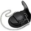 Tiong Vintage Black/Brown PU Leather 45 mm Pocket Watch Pouch Men Storage Holder Pocket Watch Protector Stand with Chain for Men