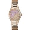 Guess Orologio da donna da 36 mm, cinturino in acciaio inox in tono oro rosa, quadrante rosa, cassa in tono oro rosa