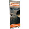 Promo-Station GmbH Roll Up Premium 100 x 200 cm | Display Rollup senza striscione, senza stampa argento anodizzato, con custodia per il trasporto, banner pubblicitario su un lato