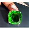 Gravitygems 50 KT Verde Topazio Taglio Cushion 925 Argento Sterling Certificato Gemma