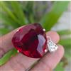 Gravitygems Naturale 22 CT Rosso Rubino Cubico Certificato Loose Gemma 925Solid Argento