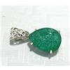 Gravitygems 20 CT Naturale Verde Smeraldo Loose Certificato Gemma 925 Solid Pendente Argento