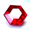 Gravity Gems Naturale Rosso Rubino 20 KT Esagonale Forma Certificato Loose Gemma Con Omaggio
