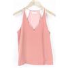 SUISTUDIO Rickie Top Donna UK10 S Rosa In Seta 100% Scollo V Spalline