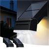 Giliwosy Luci Solari da Esterno Regolabile 90°, 2 Pezzi Faretto LED da Esterno con Sensore di Movimento, IP65 Impermeabile Luce Solare LED Esterno 3 Modos Lampada Solare per Parete Garage