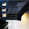 Giliwosy Luci Solari da Esterno Regolabile 90°, Faretto LED da Esterno con Sensore di Movimento, IP65 Impermeabile Luce Solare LED Esterno 3 Modos Lampada Solare per Parete Garage (1 Pezzi)