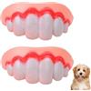 Generico 2 Pezzi Denti Finti Per Cani, Giocattoli Per Tutore Per Cani Divertenti, Giocattolo Di Denti Finti In Silicone Morbido, Protesi Riutilizzabili Per Cani, Novità Per Cani Da Cani Brettura Per I Denti