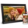 Ekasoco Frameo Cornice Digitale Wi-Fi 10,1 Pollici, Cornice Elettronica 64GB, Cornice Fotografica HD IPS Touch Screen, Rotazione Automatica, Montaggio A Parete Possibile Condividere Foto tramite Frameo APP