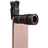 Ruilogod Clip-on HD 8x zoom ottico teleobiettivo fotocamera obiettivo arancione per smart phone