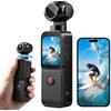 OBEST Sport Camera 4K Mini Vlog Camera, Fotocamera d'azione portatile con tracciamento facciale, schermo tattile da 1,69 pollici, ELS Anti Shake, adatto per sport all'aperto, guida, viaggi, Vlog