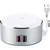 MINGWU Lampada da Comodino Smart Touch con 3 Livelli di Luminosità, Doppie Porte di Ricarica Rapida - Lampada da Comodino LED 5W (Versione Aggiornata)