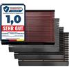 Floordirekt Zerbino Power Brush - Zerbino Cattura Sporco in PVC per Esterni e Interni., Grau, 50 x 80 cm