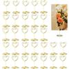 ZIOYANE Confezione da 30 portacartellini a forma di cuore color oro da 50 mm, eleganti segnaposto e portafoto per tavoli, perfetti per matrimoni, banchetti, feste e organizzazione della scrivania