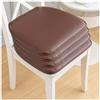 Generic Cuscino in Ecopelle per Sedia per Cucina Sala da Pranzo 1/2/ 4 Confezioni Cuscino per Sedia Cuscino Antiscivolo Cuscino per Sedile a Ferro di Cavallo 40 * 43 cm,Marrone,4pcs