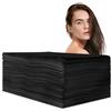 Pilbelles Asciugamani Monouso in Spunlace Nero | 40x80 cm, 500 unità | Parrucchiere, Estetica, Saloni di Belleza, Pedicure, Hotel, Saloni per Massaggi