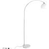 CCLIFE lampada a stelo Lampada ad Arco lampada da terra ad arco altezza Regolabile 145-220 cm con Base in Marmo E27 max. 60 W