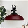 Bamyum Asletl Lampadario a Sospensione Vintage, Lampadario Bordeaux 40 cm Diametro Industriale