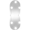 vidaXL Specchio da Parete con Luci LED 20x50 cm Vetro Ovale