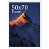 wyewye Cornice portafoto 50 x 70 cm, in legno MDF, 50 x 70 cm, con vetro acrilico, da appendere verticalmente o orizzontalmente, per foto, poster, puzzle