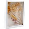 CiciIng Cornice portafoto 3D da riempire, 14,5 x 19,5 cm, in legno, con piastra in acrilico trasparente, cornice più profonda per foto, fiori, ricordi, opere d'arte fai da te (bianco)