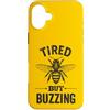 Beekeeping Honey Farm Funny Farmer Appar Custodia per iPhone 16 Plus Apicoltore Miele Allevatore di api stanco ma ronzante apicoltura