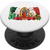 La Guadalupana Patrona Santa María de Gu Our Lady Virgen De Guadalupe Saint Virgin Mary Roses Flowers PopSockets PopGrip Adesivo