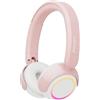 Philips TAK4200PK Serie 4200 Cuffie pieghevoli per bambini on-ear wireless a volume limitato, Condivisione audio, Cavo 3,5mm e USB-C incluso - Rosa