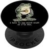 Funny Frog Saying & Funny Frog Designs Devo fare cose strane o morirò - Rana con frase divertente PopSockets PopGrip Adesivo
