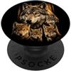 Wolf Spirit Nature and Wildlife Heritage Wolf Pack Famiglia con Cuccioli Wilderness Forest Y2K anni '90 Style PopSockets PopGrip Adesivo