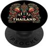 Elephant Art Thailand Lover - DressedFor I Love Thailandia Elefante Souvenir Viaggio di vacanza PopSockets PopGrip Adesivo