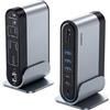 Baseus Docking Station 17 in 1 3 monitor 4K a 60Hz Adattatore con 2 HDMI, DisplayPort, 5 USB Data 3.0 5 Gbps, PD 100 W, Gigabit Ethernet per HP/Lenovo/Dell/MacBook/Surface Laptop