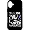 Stomach Cancer Warrior Gifts for Women a Custodia per iPhone 16 Plus Consapevolezza del cancro allo stomaco Pervinca Novembre Cancro allo stomaco
