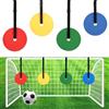 CYIOU 4 Pezzi Porte da Calcio per Giardino Circolare Porta Calcio 15.5cm con Due Regolabili Fascette Neri da 90 CM per Lacrosse Hockey Calcio Baseball