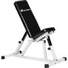 tectake® Panca Palestra Regolabile Multifunzione 120x47x114cm, Panca Inclinata per Pesi Palestra, Attrezzi Home Gym per Addominali, Glutei e altro, Allenamento a Casa, Workout, Fitness - Nero/Bianco