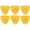 PATIKIL 3.5 Anelli a D per Tavola Paddle, 6 Pz in Acciaio Inox, con Anello a D in PVC, Senza Colla, per Gommone, Kayak, Barca Gonfiabile, Tavola Surf, Giallo