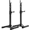 tectake® Supporto per Bilanciere Regolabile fino a 150 kg, Porta Bilanciere Palestra con Altezza Regolabile, Rack Squat per Pesi Palestra a Casa, Home Gym Sicura e Pratica, Nero