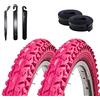 maxxi4you Roverstone 57-507 - 2 copertoni per bicicletta, 24 x 2,125 cm, 2 tubi DV con 3 leve per pneumatici