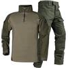PBTMCD Set di Tute da Combattimento Tattiche Mimetiche Uomo con Tasche Multiple Ad Asciugatura Rapida Ginocchiere for Allenamento Caccia Indossare Ogni Giorno All'aperto(13#,M)