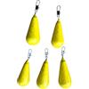 Generico Speciale Bolentino Kit 5 Piombi da Pesca Plastificati Bianco Pera Girella e Moschettone Piombo PM Fishing 20-30-40-50-60 gr Pesca dalla Barca Orata Pagello (Giallo Kit 5 pz)