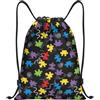 Generic Zaino con Coulisse Cute Autism Drawstring Backpack Leggero Sacchetta Sportiva Pieghevole Sportiva Zainetto per Spiaggia Viaggi Vacanze