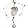 Getdoublerich Set per pesca alla carpa con esca artificiale affondante, linea PE e supporto per esche in metallo, per lancio a lungo raggio, pronto all'uso, nero