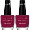 Max Factor Smalto Unghie Nailfinity Gel Colour, Smalto a Lunga Tenuta Effetto Gel, 330 Max's Muse (Confezione da 2)