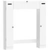 HOMCOM Mobile Sopra WC con 2 Armadietti, Cassetto a Ribalta, Porta Carta Igienica e Ripiani Regolabili, 88x18x98 cm, Bianco | Aosom Italy