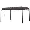 Habitat et Jardin Pergola bioclimatica in tessuto Lodge da 3 x 4 m - Antracite