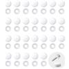 INCREWAY 500 copriviti M4 in plastica con tappo a vite in plastica per foro per vite a cupola (bianco)