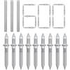 Wangzhenxi 600 chiodi senza cuciture con filo per base a doppia testa, chiodi in cemento, battiscopa Invisible Safety Screws, chiodi in acciaio, chiodi decorativi per pareti in cemento, con strumento specifico