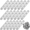 MengH-SHOP Staffe Angolari Piatte Supporti Angolo Retto Staffe in Acciaio Squadrette con viti per Mensola di Legno Tavolo Sedia 96 * 17mm Argento 20 Pezzi